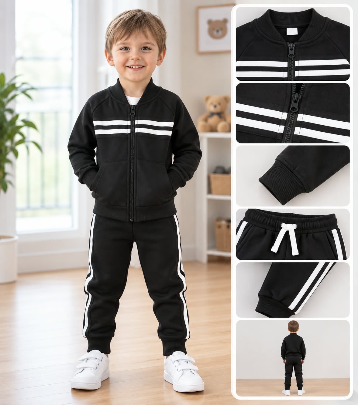 Boys Winter Tracksuit (Black)