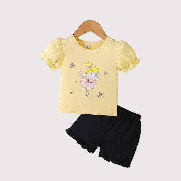 Baby & Kids 2pcs Printed T-shirt Set (3mths-6yrs)