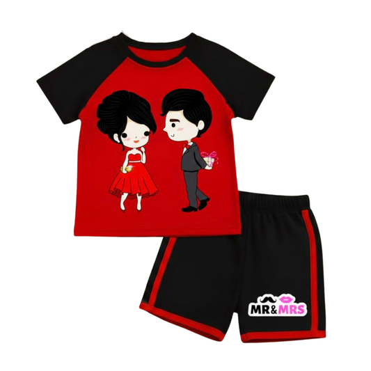 Baby & Kids 2pcs  Printed T-shirt Set (1years-7yrs)-0170
