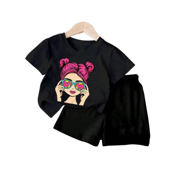 Baby & Kids 2pcs  Printed T-shirt Set (3mths-7yrs)-0098