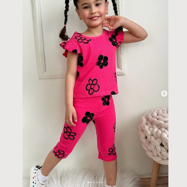 Baby & Kids 2pcs  Printed T-shirt Set (1yrs -7yrs)-0129