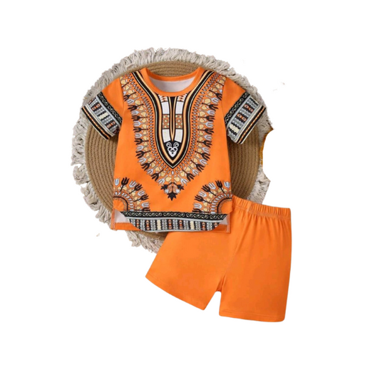 Baby & Kids 2pcs  Printed T-shirt Set (3mths-6yrs)-0112