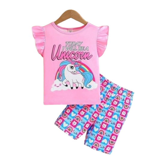 Baby & Kids 2pcs  Printed T-shirt Set (3mths-7yrs)-0085