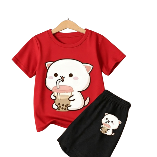Baby & Kids 2pcs  Printed T-shirt Set (3mths-6yrs)-00146