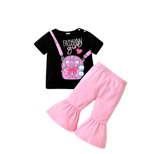 Baby & Kids 2pcs  Printed T-shirt & Full Pant (3mths-12yrs)-0061
