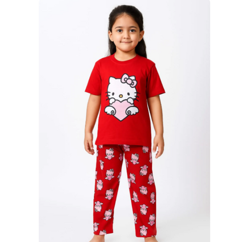 Baby & Kids 2pcs  Printed T-shirt  & Full Pant (3mths-12yrs)-0151