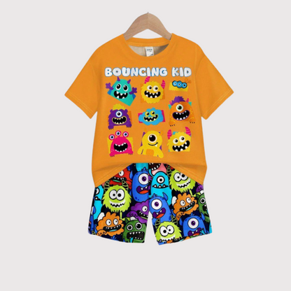 Baby & Kids 2pcs  Printed T-shirt Set (3mths-7yrs)-0128