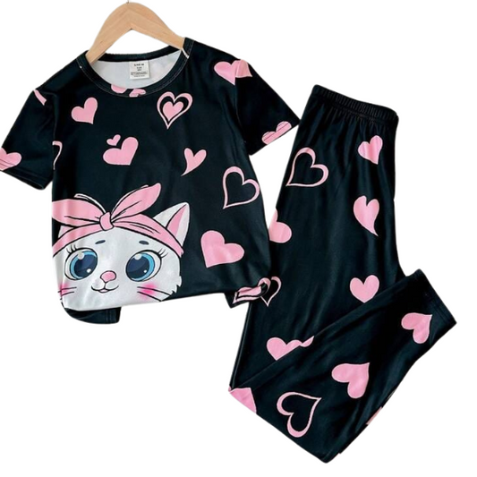 Baby & Kids 2pcs  Printed T-shirt & Full Pant (3mths-12yrs)-0089