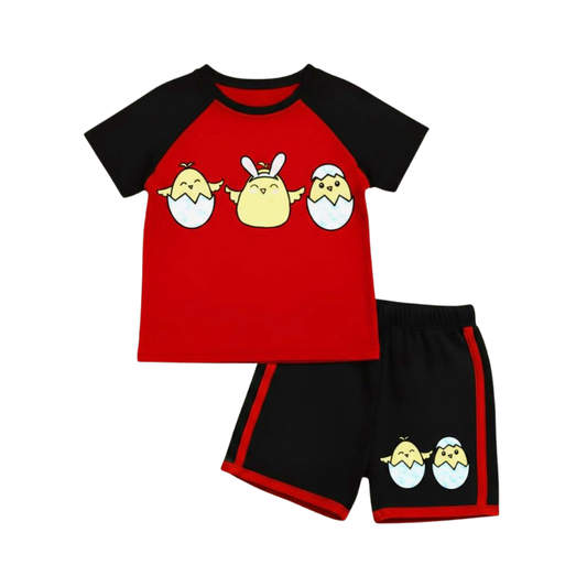 Baby & Kids 2pcs  Printed T-shirt Set (1years-7yrs)-0165