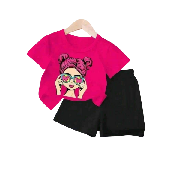 Baby & Kids 2pcs  Printed T-shirt Set (3mths-6yrs)-0076