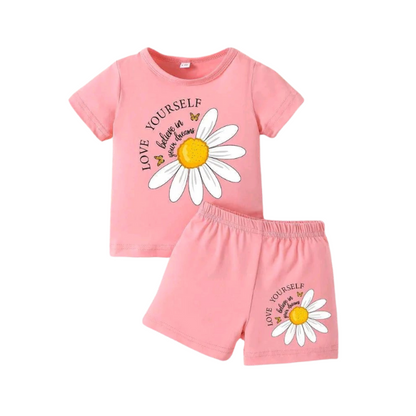 Baby & Kids 2pcs  Printed T-shirt Set(3mths-6yrs)-0115