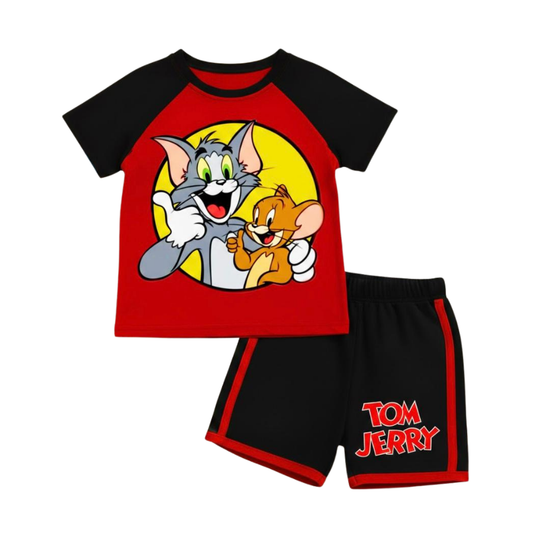 Baby & Kids 2pcs  Printed T-shirt Set (1years-7yrs)-0172