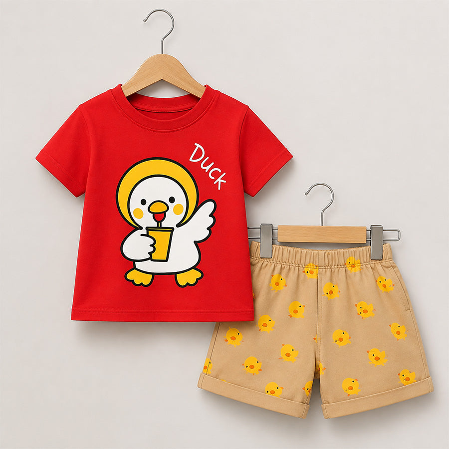 Boys Duck Printd T-shirt Set 020