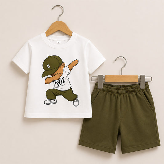 Lucky Day Green and Gray Outfit Set 057