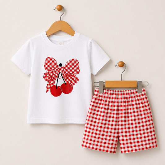 Children’s Gingham Bow Outfit 094