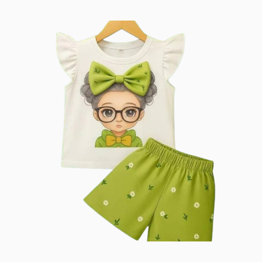 Baby & Kids 2pcs  Printed T-shirt Set (3mths-6yrs)-0038