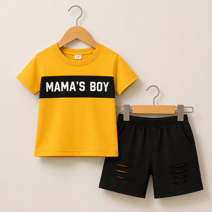 Boys MAMA’S BOY Outfit Set 029