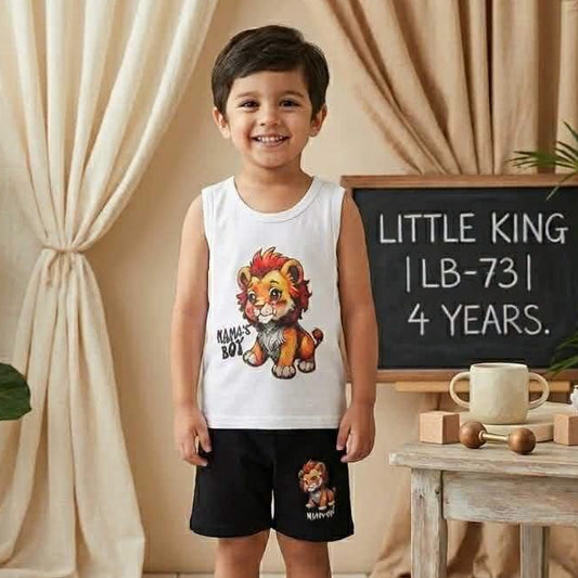 Boys Mama’s Boy Lion Printed Maggie & Shorts Set 152