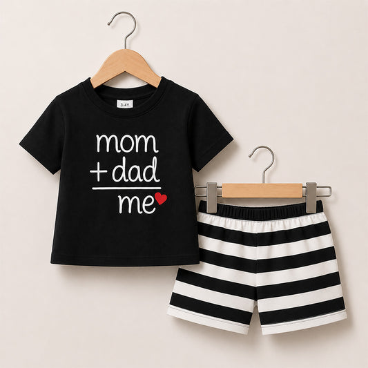 Boys Mom+Dad Me Printed Outfit Set 029
