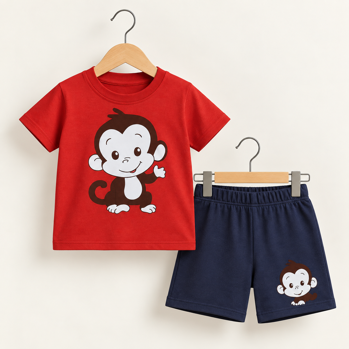 Monkey Printed T-Shirt & Pant Set 125