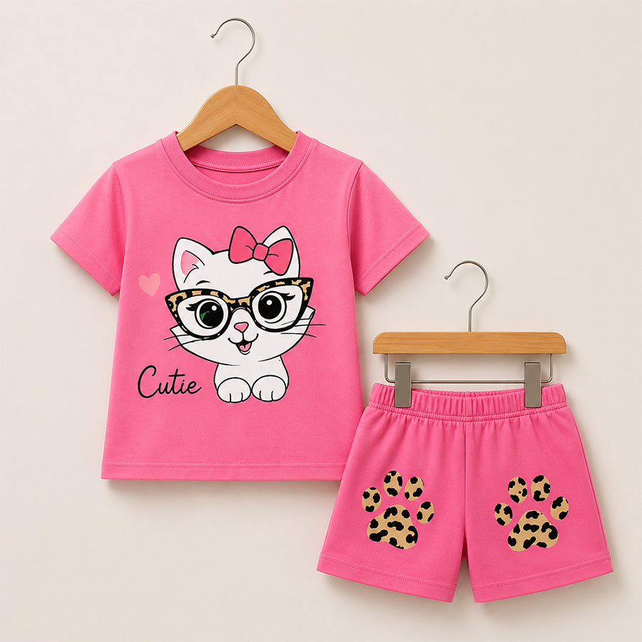 Pink Cat Cutie Outfit Set 021