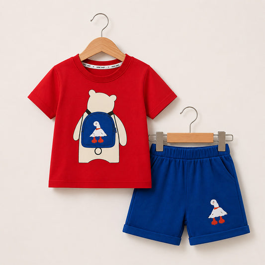 Red Bear Backpack Kids’ Outfit 087
