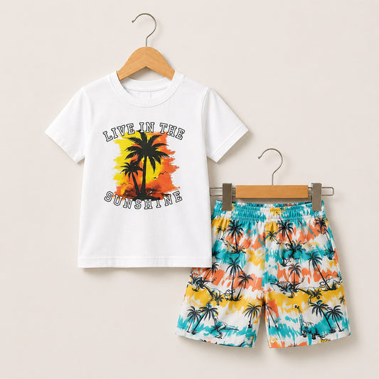 Tropical Sunshine Kids Outfit Set 090