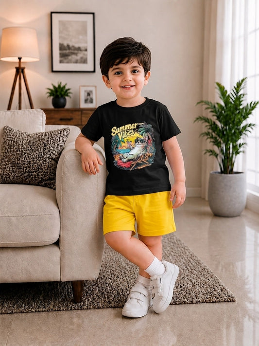 Summer Vibes black T-Shirt  121