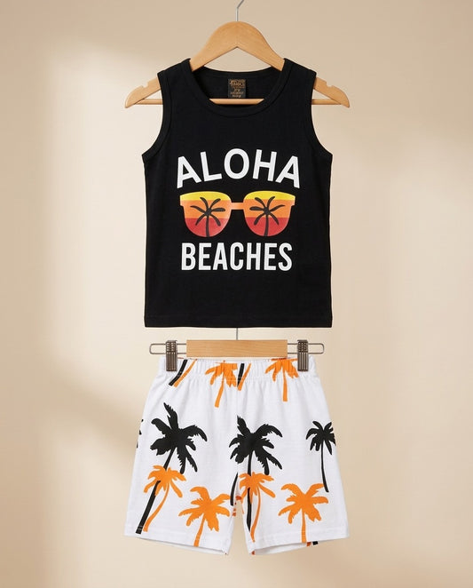 Aloha  Beaches black Maggie T-shirt Set 135