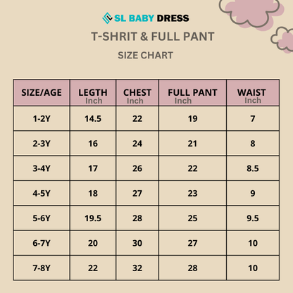 Baby & Kids 2pcs Kuromi  Printed T-shirt  & Full Pant (1yrs-8yrs)-0096