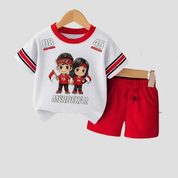 Baby & Kids 2pcs Printed T-shirt Set (3mths-6yrs)-0026