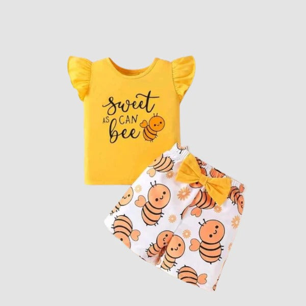 Baby & Kids 2pcs  Printed T-shirt Set (3mths-6yrs)-0037