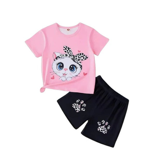 Baby & Kids 2pcs  Printed T-shirt Set (3mths-7yrs)-0084