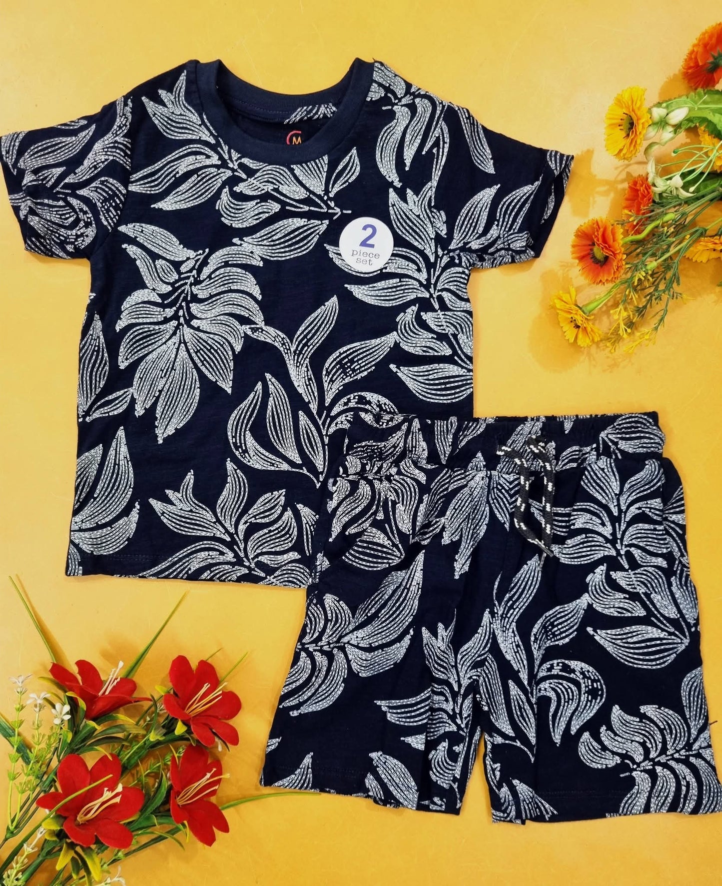 Boys & Girls Printed T-shirt & Pant 5set Combo Set