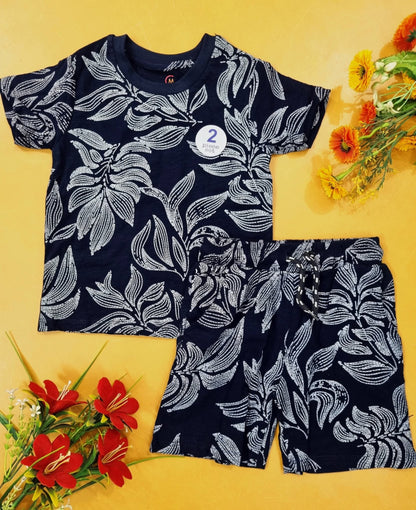 Boys & Girls Printed T-shirt & Pant 5set Combo Set