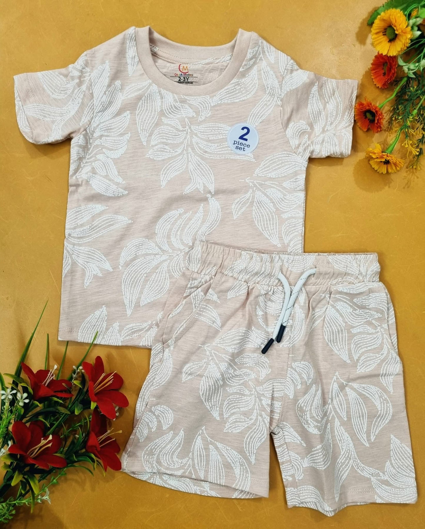 Boys & Girls Printed T-shirt & Pant 5set Combo Set