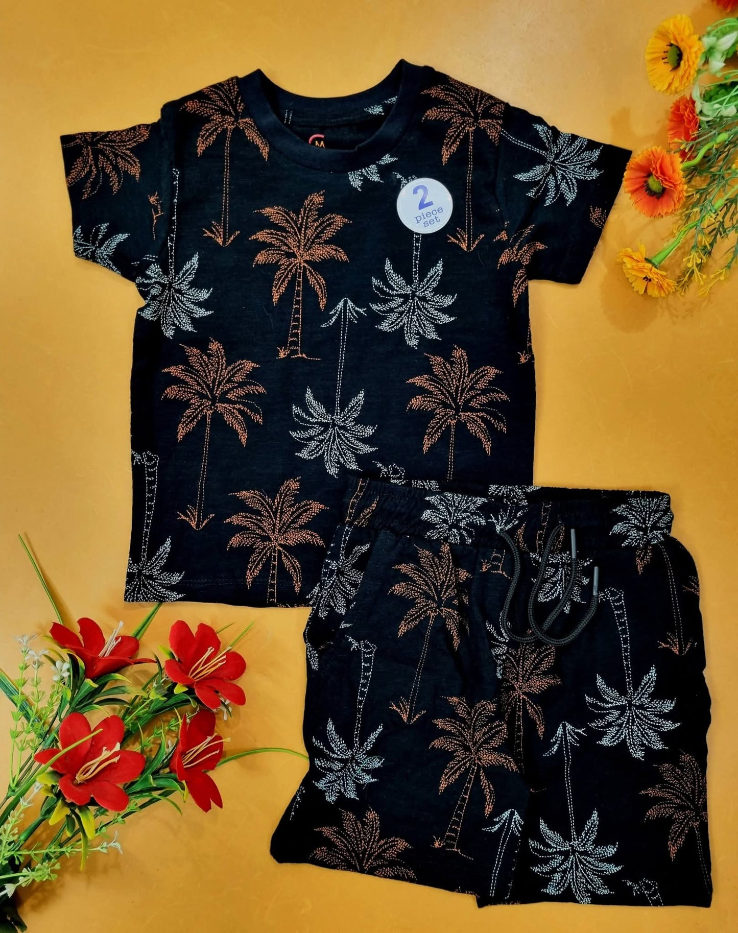 Boys & Girls Printed T-shirt & Pant 5set Combo Set