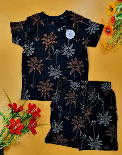 Boys & Girls Printed T-shirt & Pant 5set Combo Set