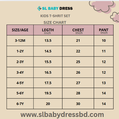 Baby & Kids 2pcs  Printed T-shirt Set (3mths-6yrs)-0066